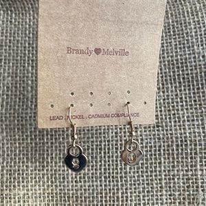 Brandy Melville Lock Heart Earrings